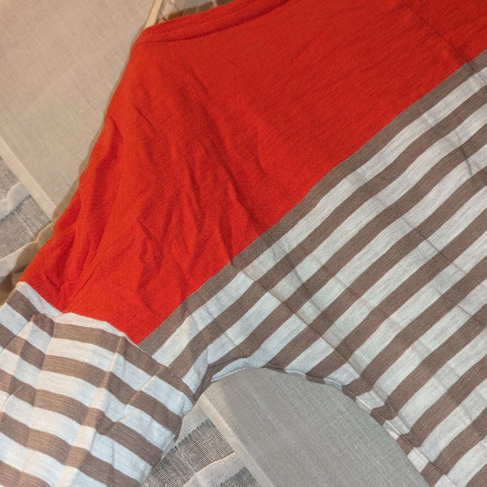 π Mini Striped T-shirt Dress Tunic - Soft Cotton Modal M 3/4 Sleeve Express - Picture 5 of 15